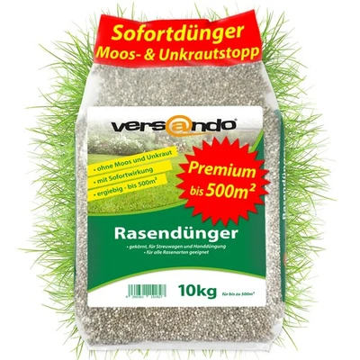 10kg Rasendünger NPK Frühjahrsdünger 500m² sofort grüner Rasen ohne Moos&Unkraut - Bild 1 von 4