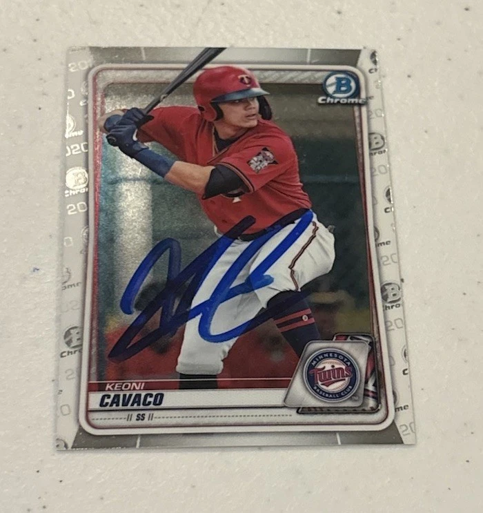 Keoni Cavaco Signed 2020 Bowman Chrome RC In Person Auto Minnesota Twins - Image 1 of 1