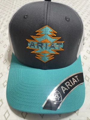 Ariat Mens Shield Logo Mesh Back Ajustable Cap Hat - Image 1 of 4
