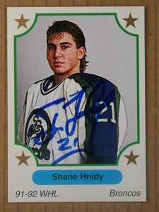 AUTOGRAPHED - Shane Hnidy 7th Inning Sketch #177 Swift Current Broncos 1991 WHL - Picture 1 of 2