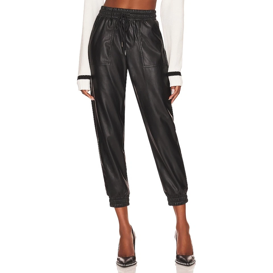 Bcbgeneration Black Faux Leather Jogger Size S - Image 1 of 4