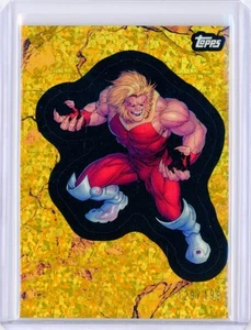 2025 Topps Comic Book Heroes Golden Anniv SABRETOOTH Gold Mini-Diamonds 129/199 - Picture 1 of 2