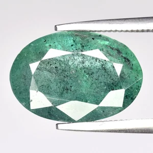 💎 3.70ct 12.8x8.8mm Oval Natural Green Emerald - Zambia Gemstone - Picture 1 of 4
