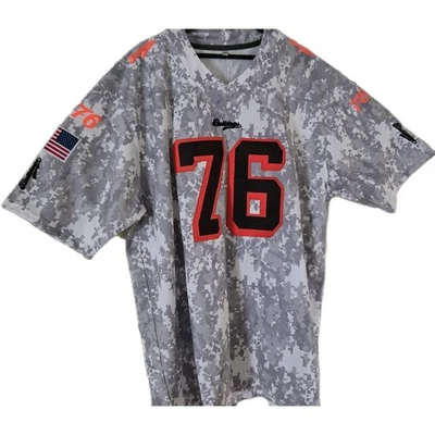 BUTZKE76SPORTS American Football Trikot Bulldogs Nummer 76 Camouflage Orange XXL