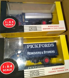 Pair Of Limited Edition Vanguard 1:64 Pickfords Models - Picture 1 of 3