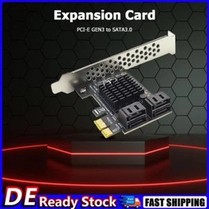 4-Port-SATA-III-PCIe-Erweiterungskarte 6 Gbit/s SATA-zu-PCI-e-1X-Controller mit - Bild 1 von 8