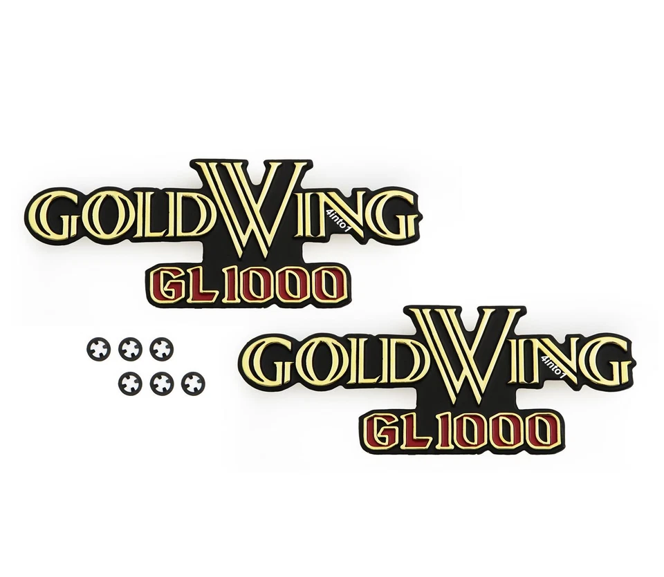 2 insignias de cubierta lateral emblemas - Honda GL1000 Gold Wing Goldwing 1977 1978 1979 Foto 1 de 1