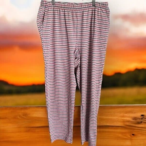Lands' End Red Houndstooth L Large Women's Sport Knit Winter Pants - Picture 1 of 5
