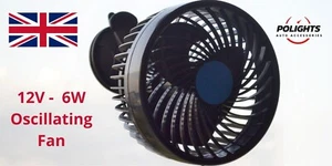 1 x 12V powerful oscillating fan 6W CARAVAN CAMPER VAN Motorhome Bus Lorry Truck - Picture 1 of 6