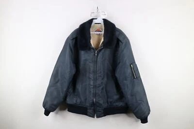 Vtg 70s 80s Dickies Mens Lage Distresed Sherpa Fleece Lined Bomber Jacket USA - Image 1 of 4