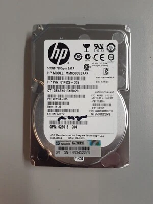 614829-002 HP 500GB 6G SATA 7.2K rpm Enterprise SFF 2.5" SATA HDD Hard Drive - Image 1 of 2