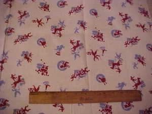 VTG Feedsack Tiny Circus Acts Clowns Acrobats Elephants Juvenile Novelty Print - Picture 1 of 3