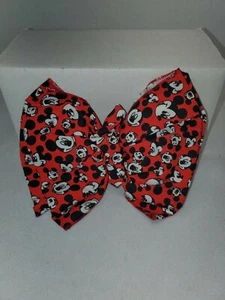 Vintage Disney Mickey Mouse Unlimited Hair Bow Barrette Face Print  red - Picture 1 of 6