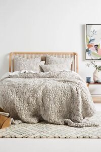 Anthropologie Textured Piazza Quilt Cal King