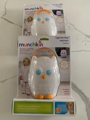 2 luces nocturnas Munchkin Owl Light My Way con tecnología LED portátiles nuevas Foto 1 de 4