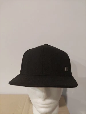Coal Headwear The Floyd Black Corduroy Large 60cm Flat Peaked Cap Hat  RRP $55 - image 1 of 4