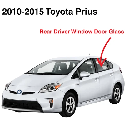 Fits 2010-2015 Toyota Prius 4 Door Hatchback Driver Left Rear Door Window Glass - Imagem 1 de 4