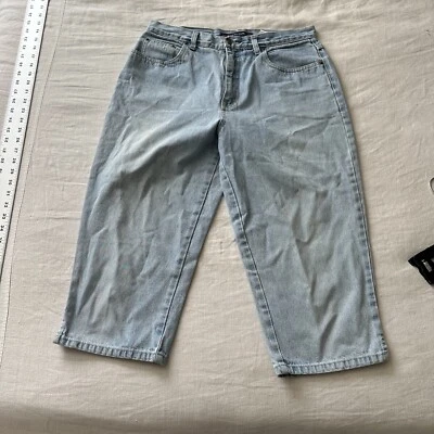 Capris Bill Blass para mujer talla 12p azul de colección mamá tiro alto fácil ajuste lavado ligero Foto 1 de 4