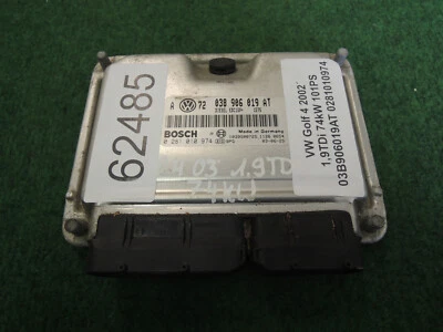 Centralina motore VW Golf IV (1J1) 1.9TDI 74kW anno 2002 038906019AT 0281010974 - Immagine 1 di 4