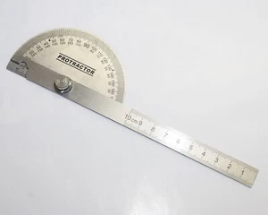 Messen Edelstahl rotierender Winkelmesser Winkel Lineal Messgerät Maschinist Werkzeug - Bild 1 von 1