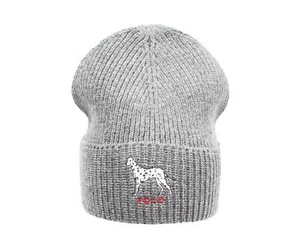 Polo Ralph Lauren Dalmatian Dog Charcoal Grey Knit Cuffed Hat PC0369-012 - Picture 1 of 4