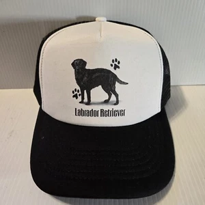BLACK LAB LABRADOR RETRIEVER DOG BREED Mesh Snapback Hat Cap Trucker - Picture 1 of 5