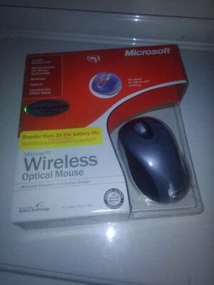 Microsoft Wireless Optical Mouse 1008 PC Mac Tilt Wheel X09-49261  - Image 1 of 3