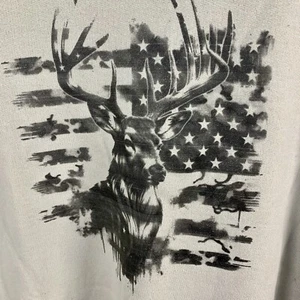 Sudadera de Caza Hombres Talla XL Ciervo Bandera Americana Tostado Negro Gráfico Fruta del Telar - Imagen 1 de 10