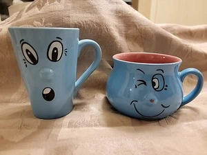 Vintage Mug Collection Funny Silly Face Lot of 2 - Picture 1 of 6