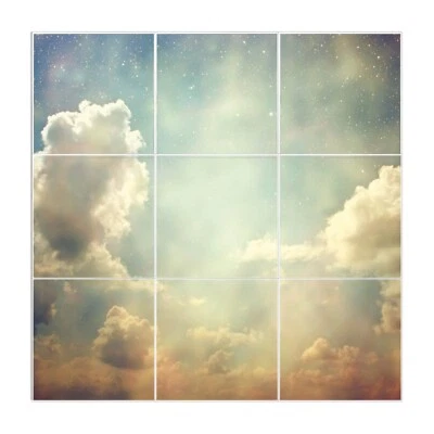 banjado Deckenlampe beleuchtet LED Smart Home Panel Lichtbild Vintage Himmel - Bild 1 von 2