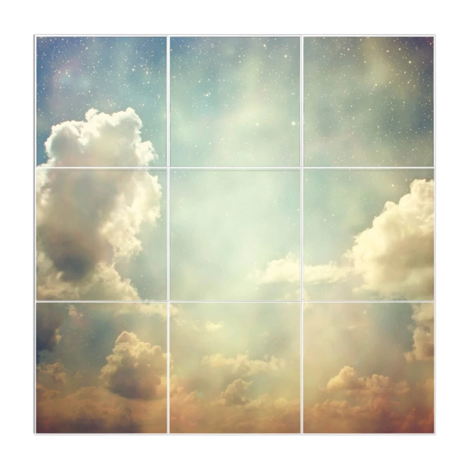 banjado Deckenlampe beleuchtet LED Smart Home Panel Lichtbild Vintage Himmel - Bild 1 von 2