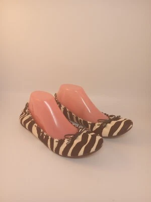 MERONA 9.5M  Women's Zebra Hair Print Retro Leather Ballet Flats~Worn Once Shoes - Image 1 of 4
