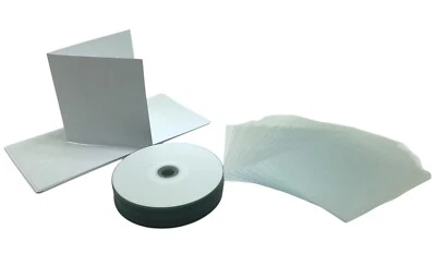 20 x full-face Thermal Printable 52x CD, Plastic Wallets, CD Card Insert - Image 1 of 4