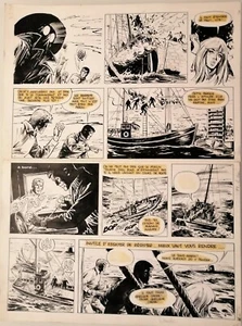 WILLIAM VANCE + HENRI VERNE - BOB MORANE N°13 PLANCHE ORIGINALE - Imagen 1 de 9