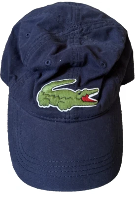 Gorra ajustable Lacoste azul logotipo grande cocodrilo verde Foto 1 de 4