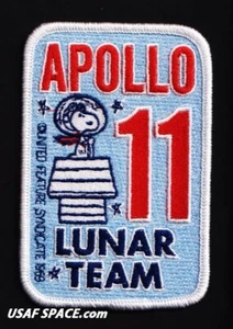 APOLLO 11 LUNAR TEAM -SNOOPY- ORIGINAL AB Emblem - NASA SPACE Mission PATCH - Picture 1 of 3