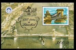 HUNGARY-1999. Commemorative Sheet - 150th anniversary of the Chain Bridge - Picture 1 of 1