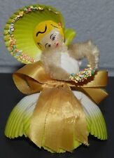 Vintage Sea Shell Doll Folk Art Woman Lady Southern Belle Girl Dancer