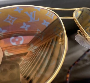 LOUIS VUITTON SUNGLASSES EYEWEAR TORTOISESHELL MONOGRAM LENS GOLD 70164U - Picture 1 of 20