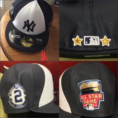 Derek Jeter HAT New York Yankees Retirement #2 PATCH 2014 ASG New Era Cap Mens - Image 1 of 4