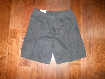 Shorts cargo H&M ajuste relaxado comprimento do joelho ripstop elástico cintura cordão tamanho M - Imagem 1 de 4