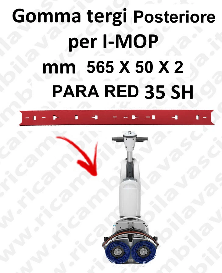 I-MOP GOMMA TERGIPAVIMENTO POSTERIORE per lavapavimenti IMOP - Immagine 1 di 1