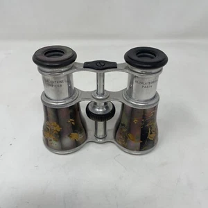 French Antique Palais Royal Japanned Mother of Pearl Opera Glasses Lafontaine - Picture 1 of 24