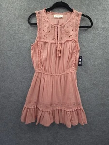 Lucky Brand Dress Womens XS Lined Sleeveless Knee Length Peachy Pink NWT - Picture 1 of 17