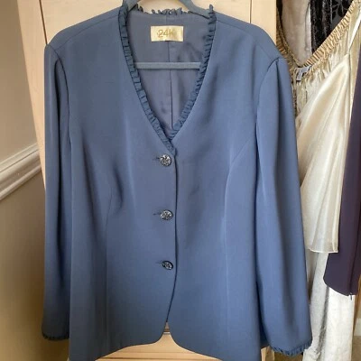 Sunny Choi SAKS Womens Plus Size 20W 2XL Blazer Silk Old Money Quiet Luxury - Image 1 of 4