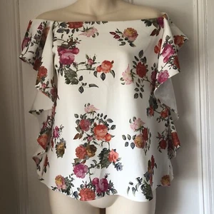 M&S Per Una Bardot-Top mit Blumenmuster Größe 10 - Bild 1 von 4