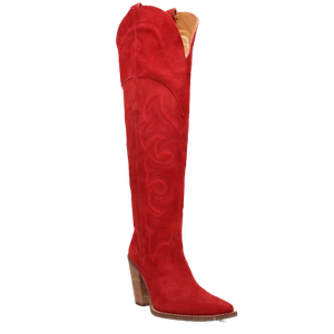 Dingo Ladies Primadonna Suede Snip Toe Red Tall Western Boots DI2190-RD - Picture 1 of 55