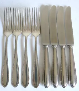 WMF 500 ANTIPASTO BORDO PERLATO - POSATE DA DESSERT ARGENTO ANNI 60+90 PER 4 PERSONE - Foto 1 di 5