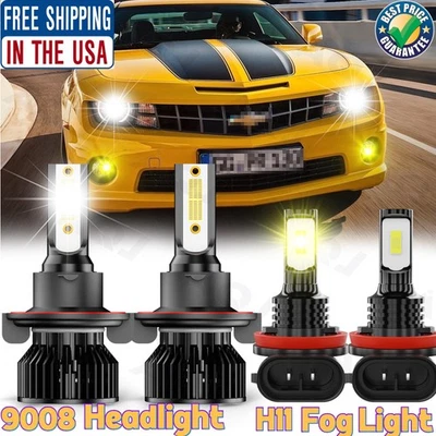 Faro antiniebla amarillo haz alto y bajo LED para Chevrolet Camaro 2012-2013 Foto 1 de 4