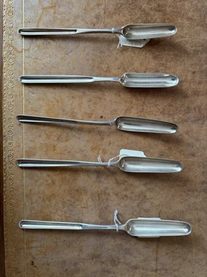 Cucharas de médula inglesas antiguas de plata Jorge III Londres Foto 1 de 4